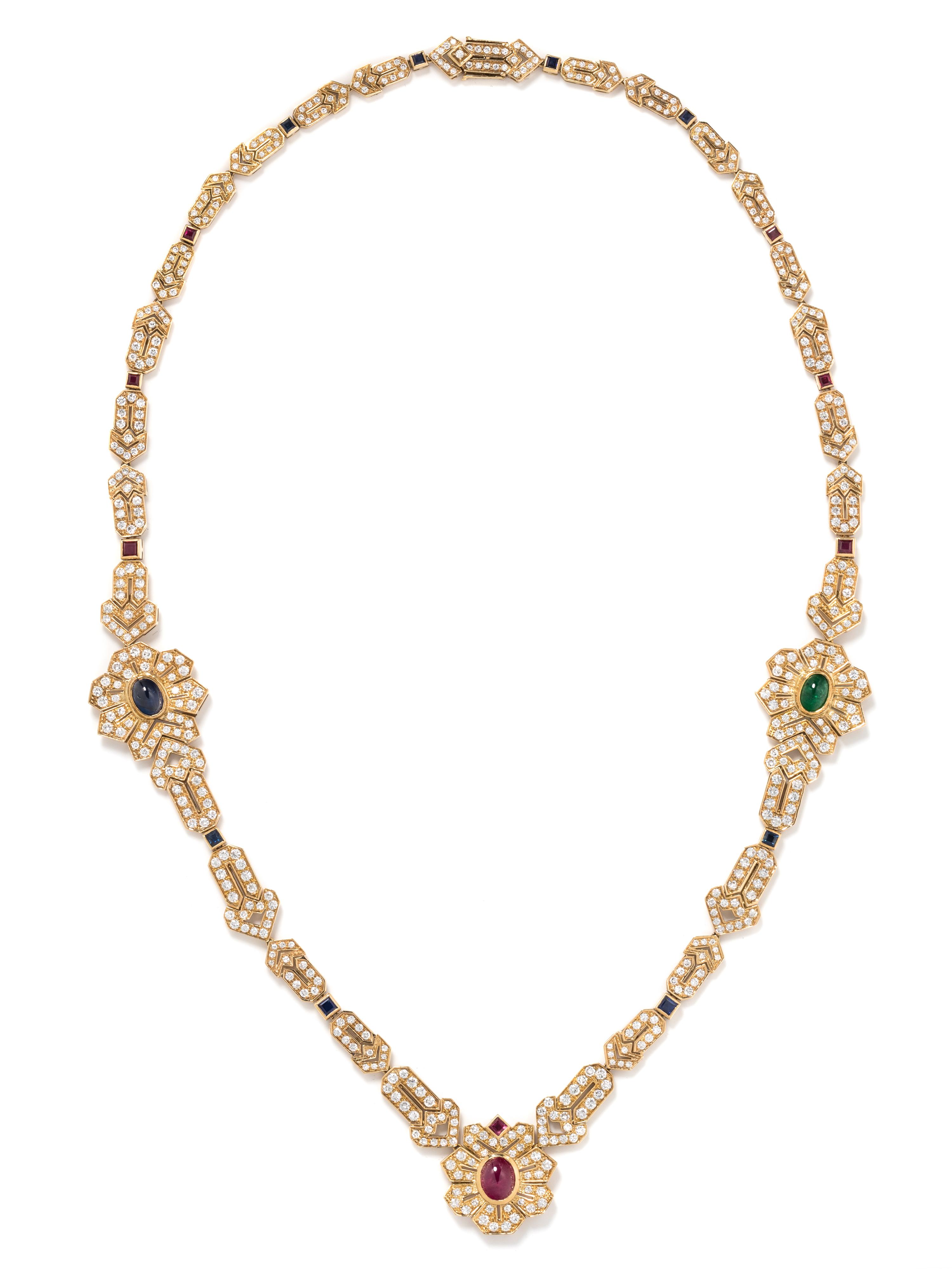 GUCCI, MULTIGEM AND DIAMOND NECKLACE