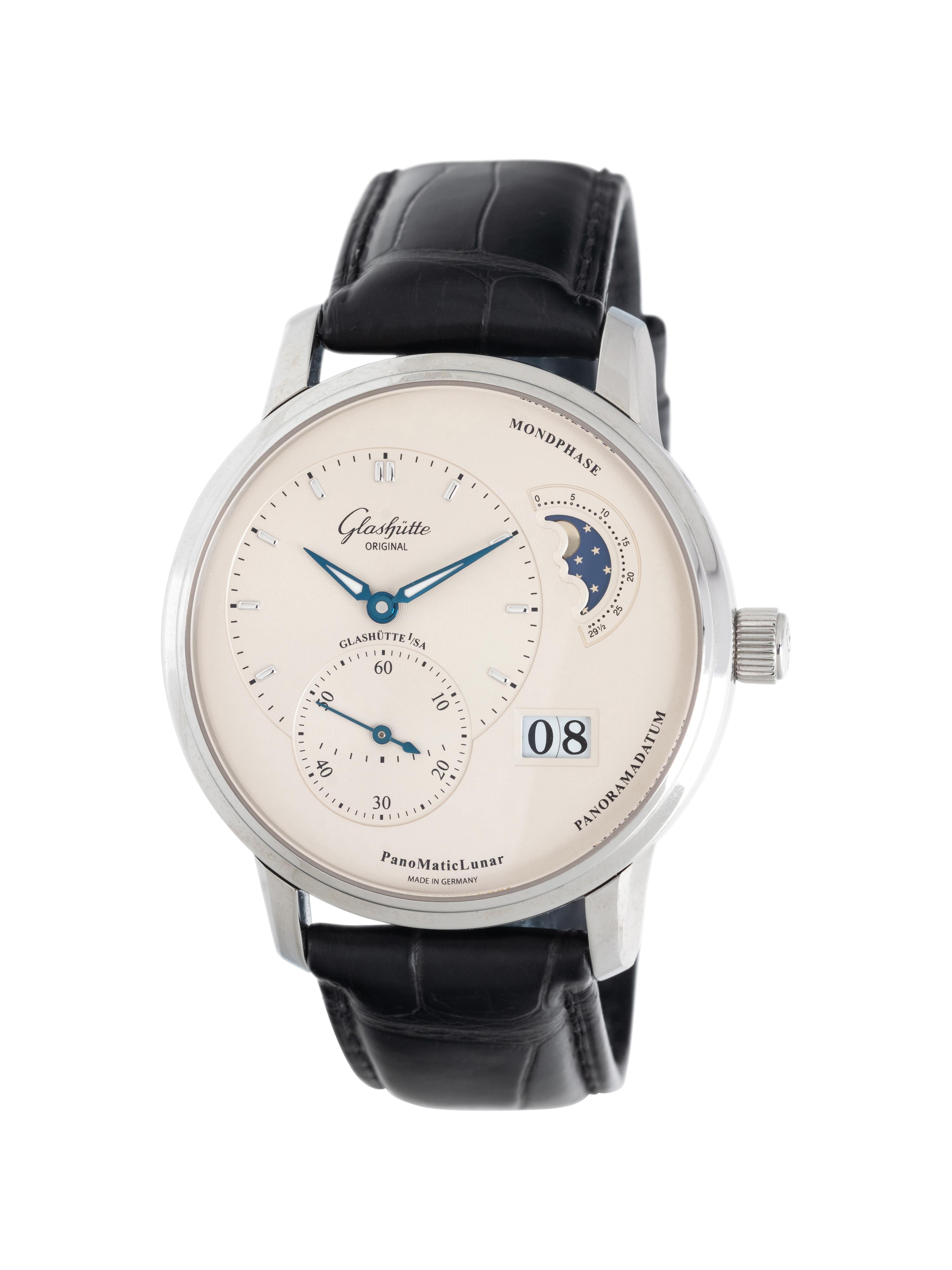 GLASHÜTTE ORIGINAL, STAINLESS STEEL 'PANOMATICLUNAR' WATCH