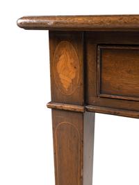 A Kittinger George III Style Satinwood Inlaid Mahogany Desk