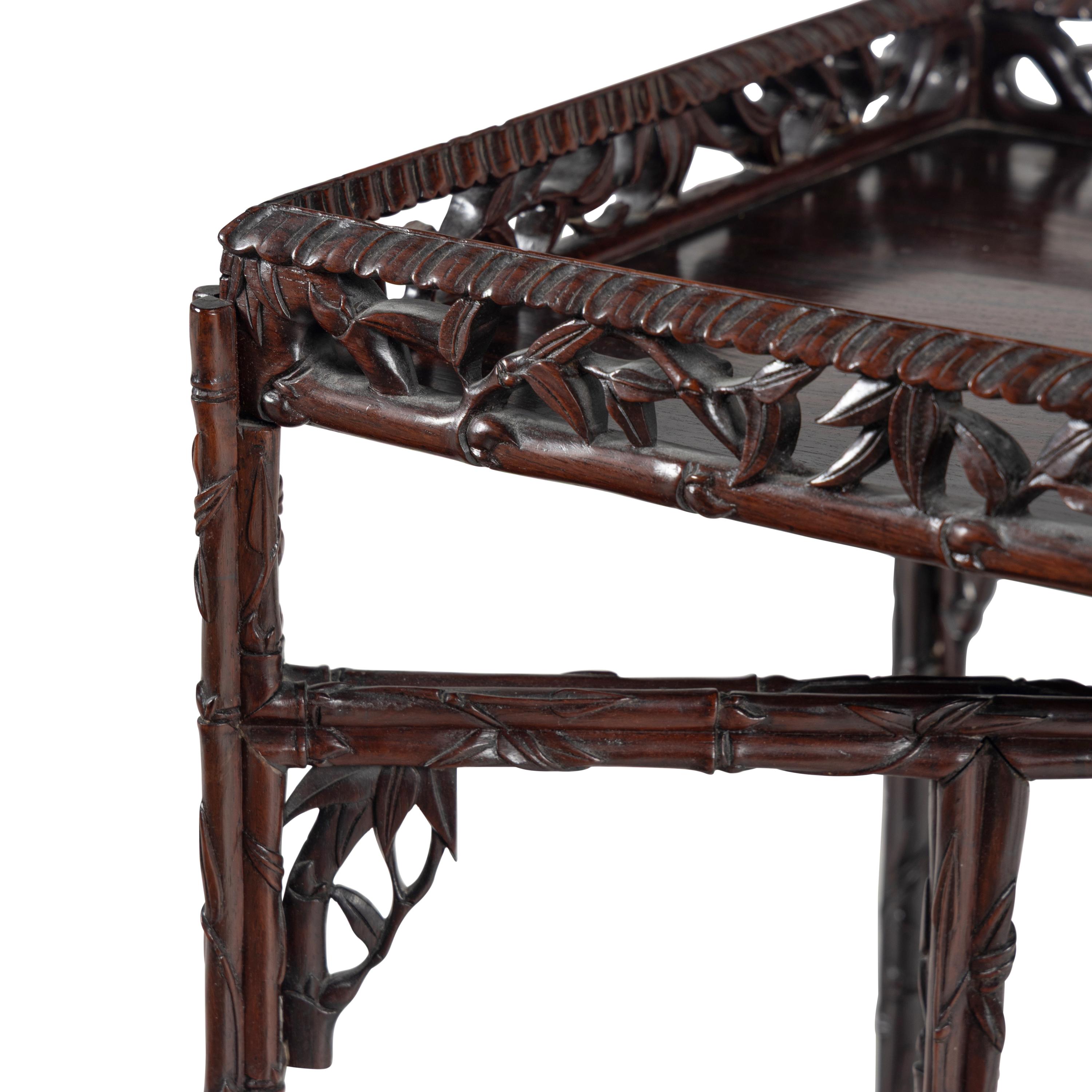 A Chinese Rosewood Tray Table