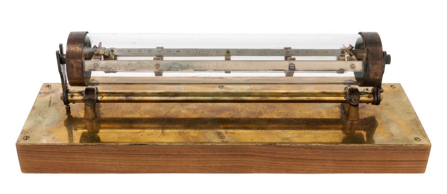 A Brass Mounted Bubble Level Standard Width of tube 14 inches. — LATE 19TH/EARLY 20TH CENTURY