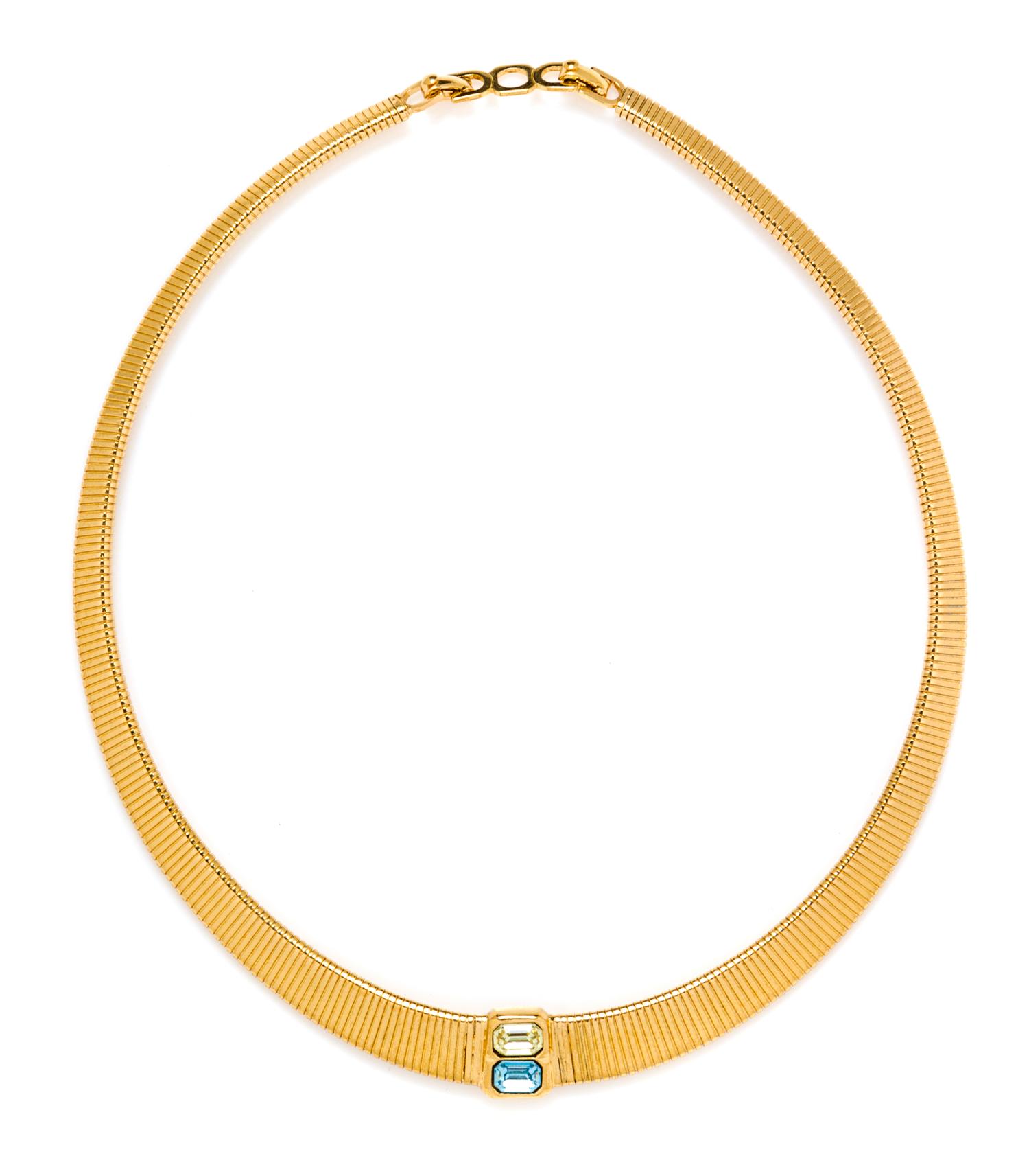 A Christian Dior Ribbed Choker,