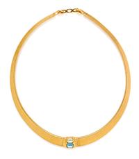 A Christian Dior Ribbed Choker,