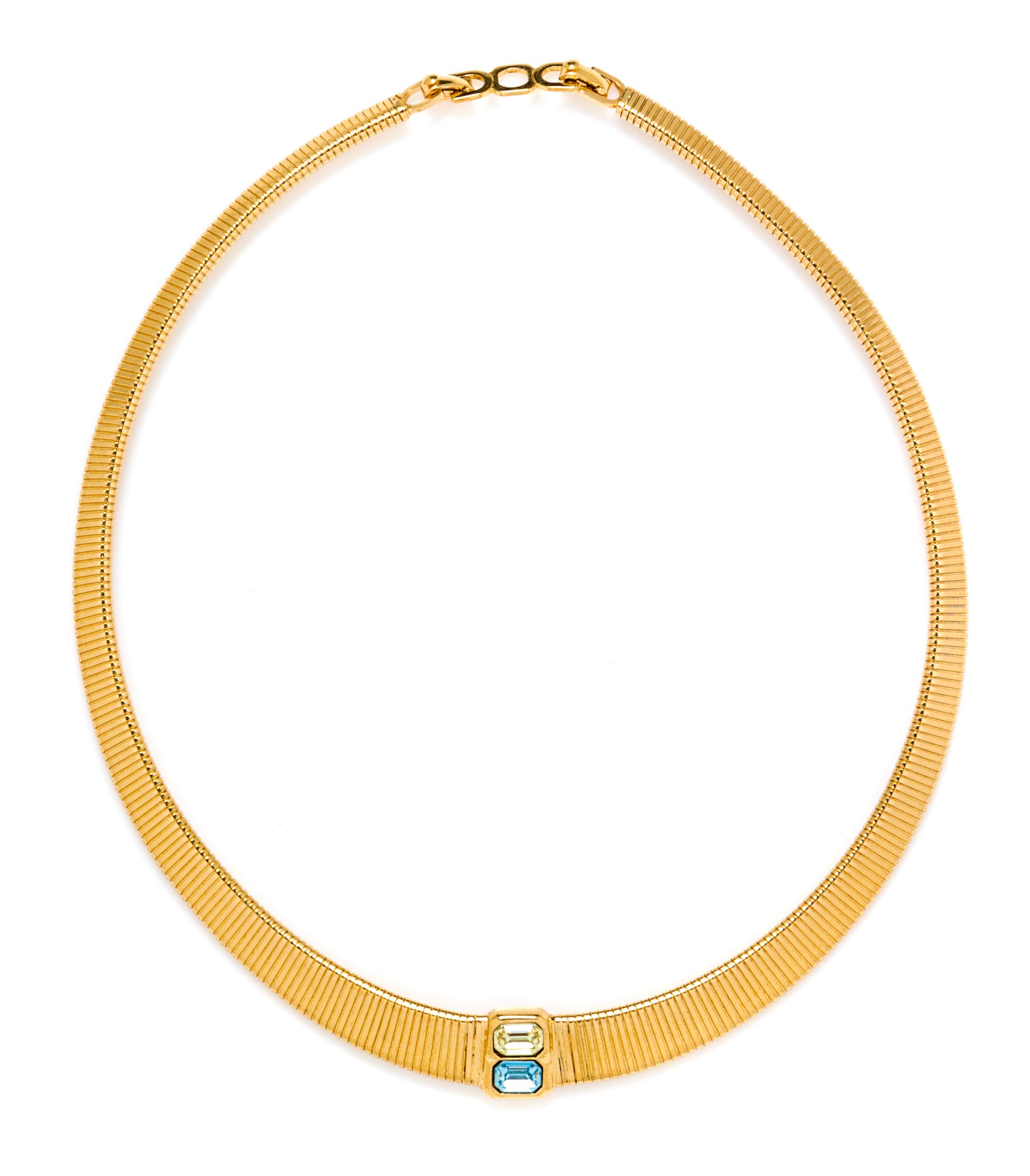 A Christian Dior Ribbed Choker,