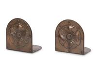 Roycroft Hammered Copper Poppy Bookends