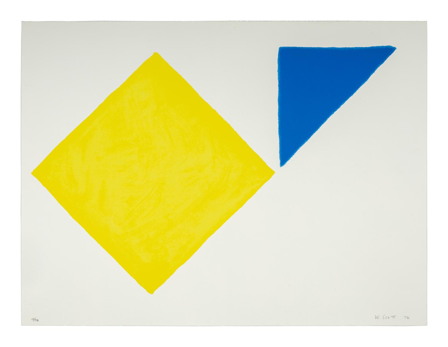 Second Triangles and Yellow Square Plus Quarter Blue (two prints from A Poem for Alexander ), 1972