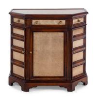 A Theodore Alexander Continental Walnut and Mirror Inset Cabinet
