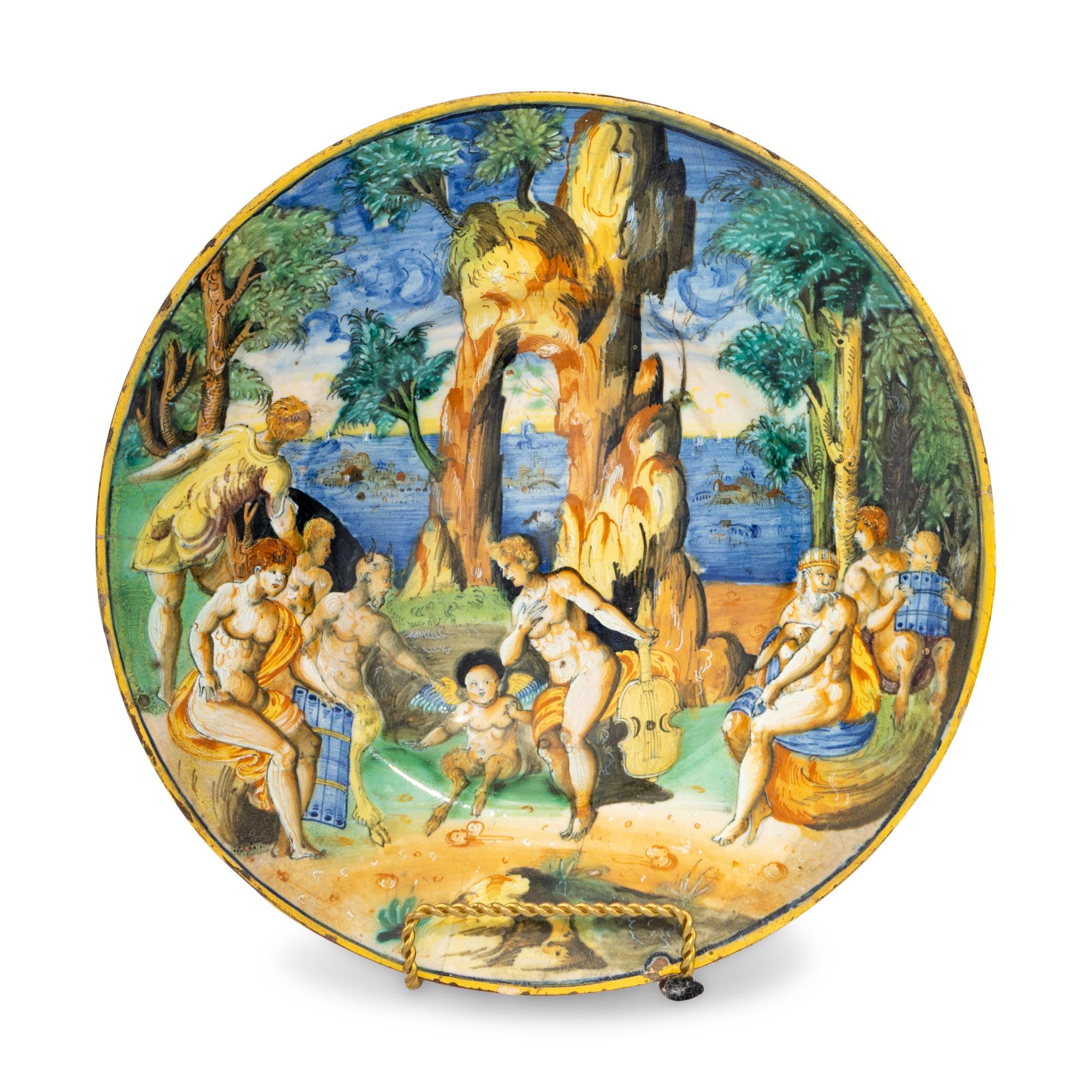An Urbino Istoriato Majolica Charger