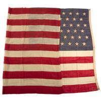 [FLAGS & PATRIOTIC TEXTILES]. Two 45-star flags. [Ca 1896-1908].