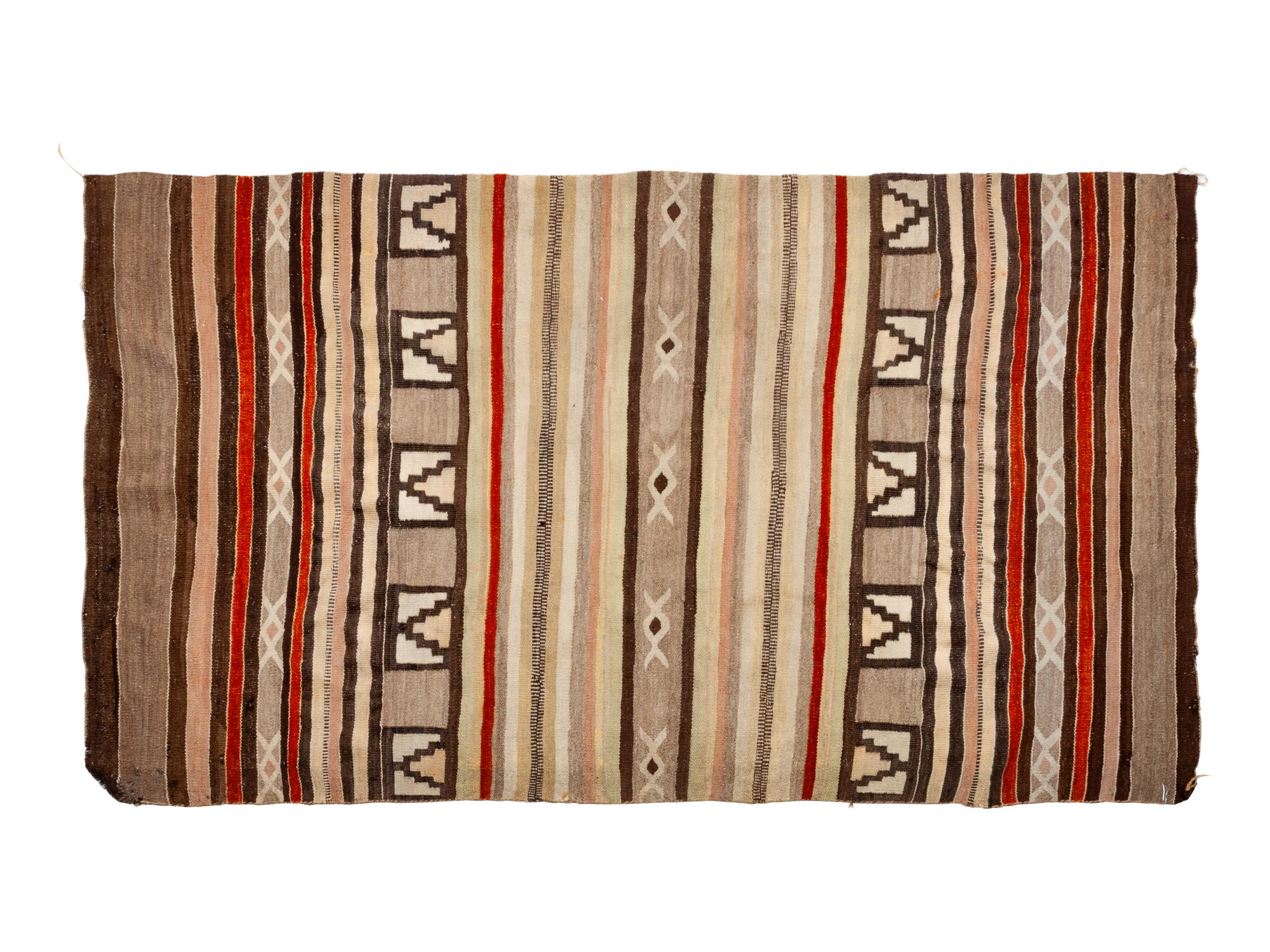 Two Navajo Banded Rugs, Possibly Chinle