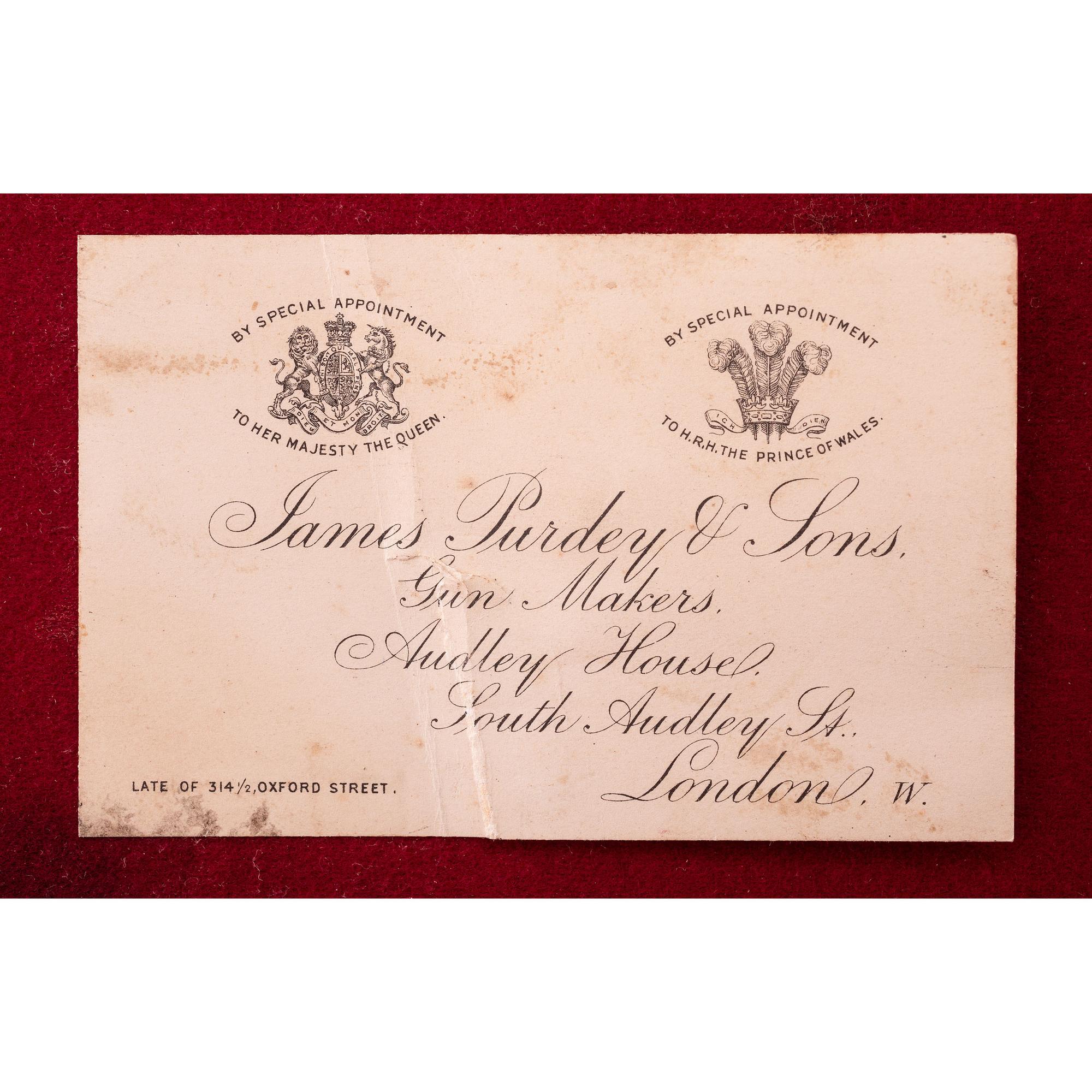 **J. Purdey & Sons Best Quality Comprised Pair of 12 Gauge Shotguns
