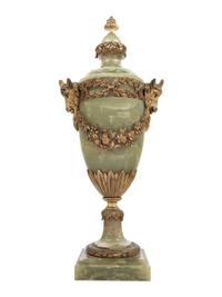 A Gilt Metal Mounted Onyx Urn