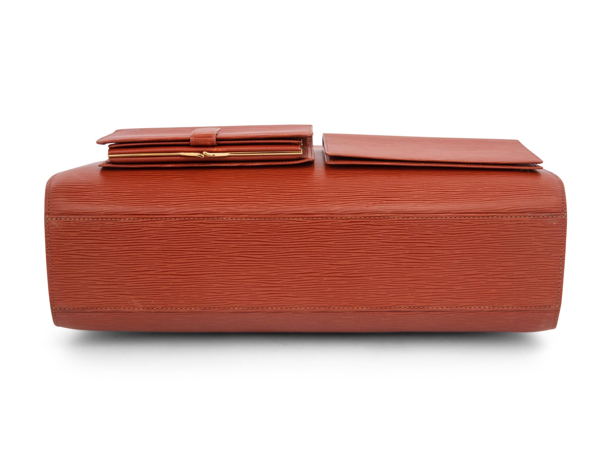 Louis Vuitton Brown Epi Leather Sorbonne Bag and Two Wallets