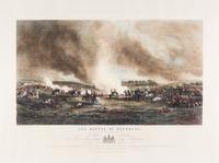 (WATERLOO) WILLMORE, J.T. The Battle of Waterloo. London, 1849. Engraving with hand-coloring.