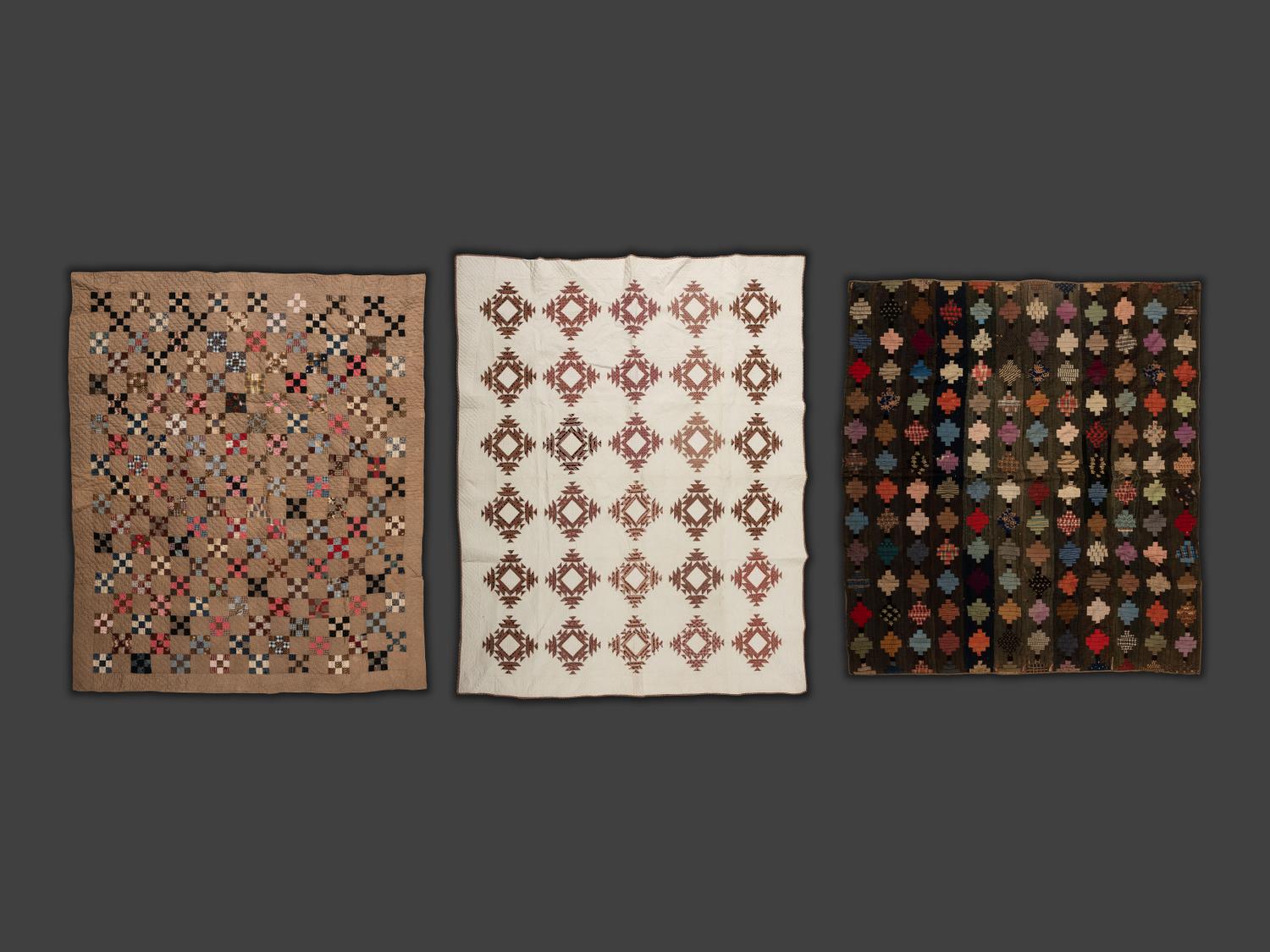 Three Patchwork Quilts