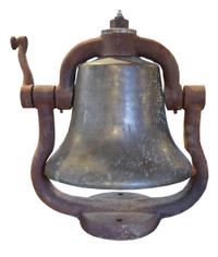 A Bronze Locomotive Bell 15" W x 12.5" D x 18.5" H — United States, Circa 1900