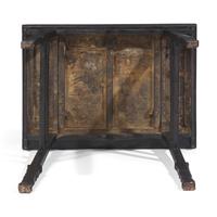 A Chinese Black Lacquered Wood Wine Table, Jiuzhuo, 17th Century 明末清初 黑漆木酒桌