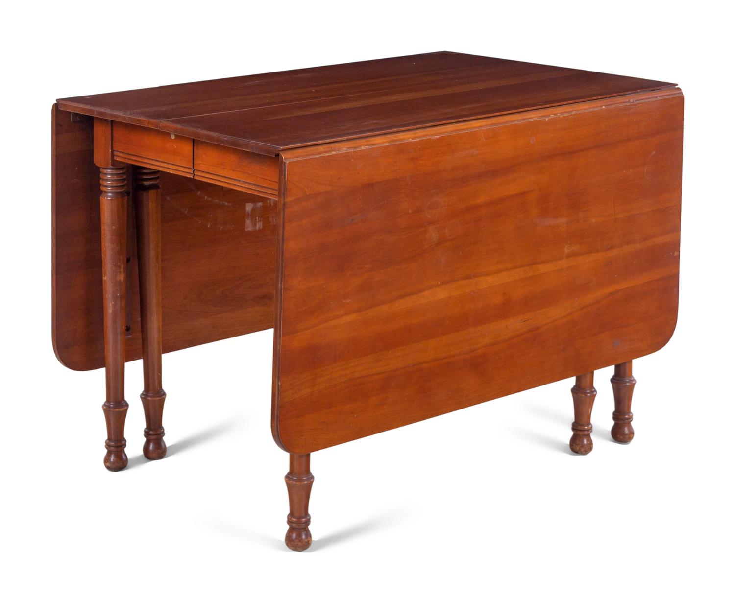 A Federal Style Cherrywood Drop-Leaf Dining Table