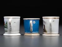 Three Livestock Related Porcelain Occupational Shaving Mugs