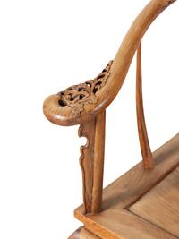 A Pair of Chinese Continuous Armchairs, Possibly Huanghuali, 20th Century 近代 或为黄花梨 圈椅一對