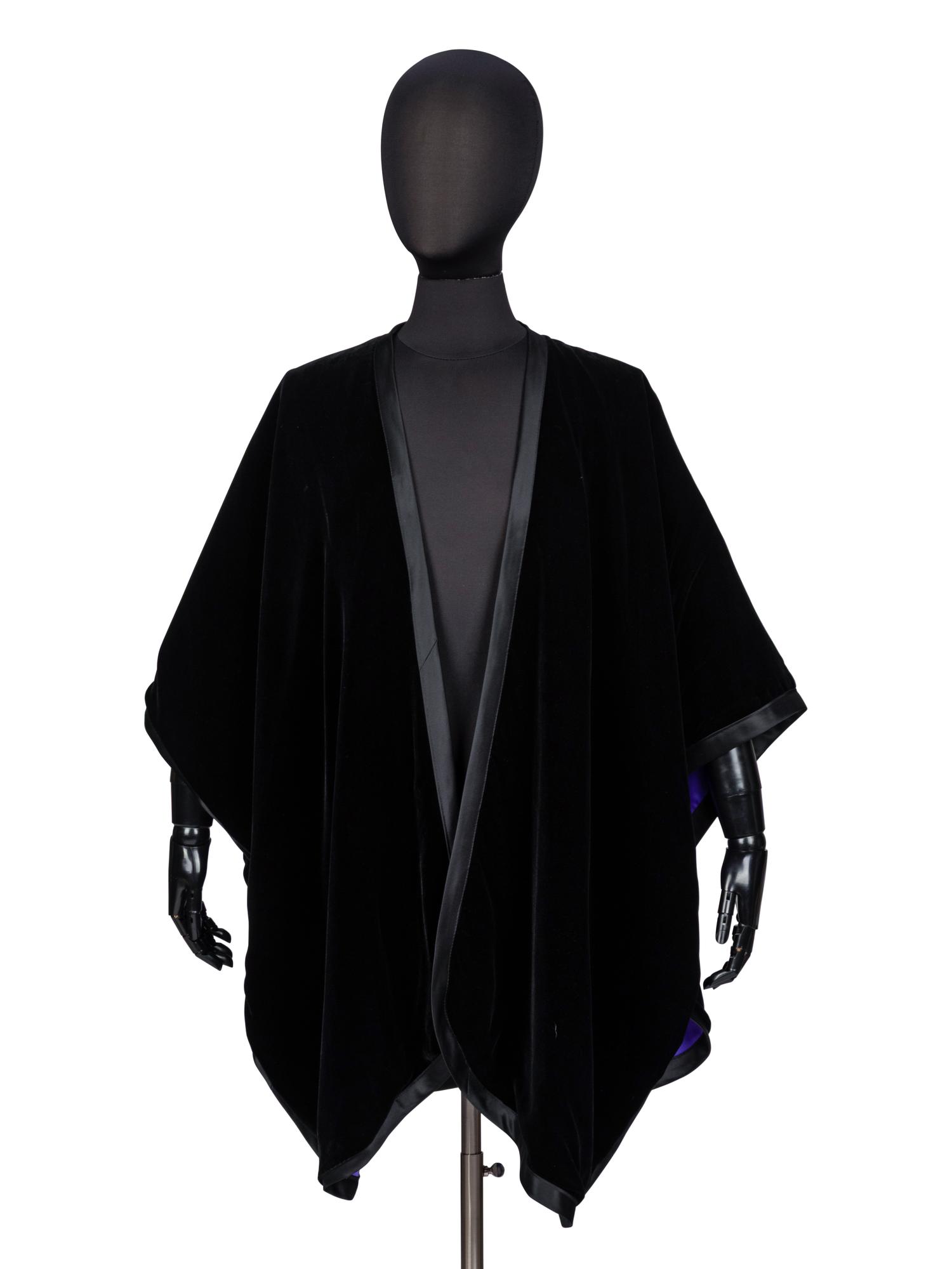 Attributed to Yves Saint Laurent, Velvet Cape