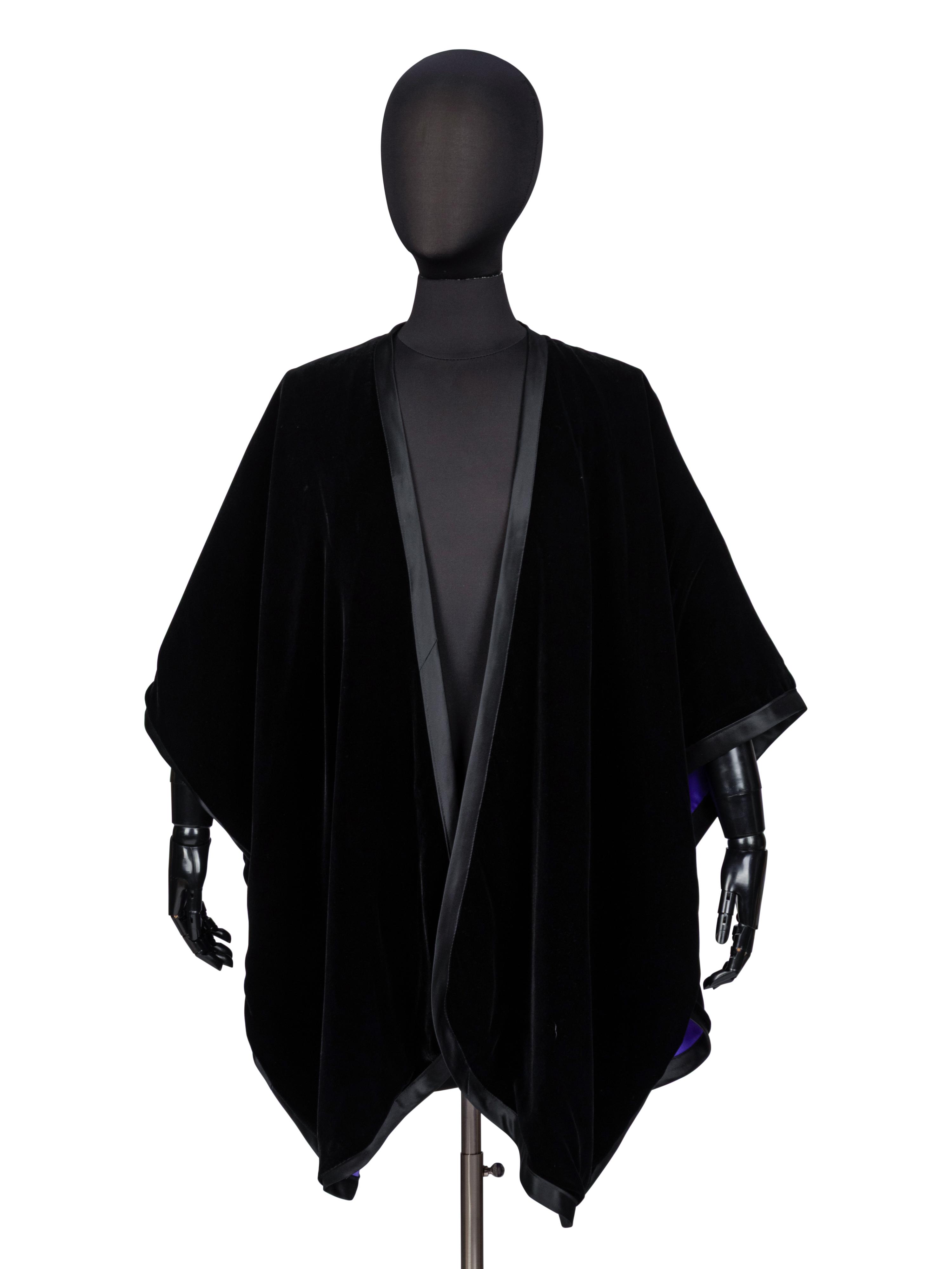 Attributed to Yves Saint Laurent, Velvet Cape