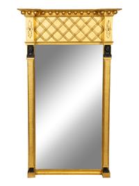 A French Egyptian Revival Giltwood Mirror