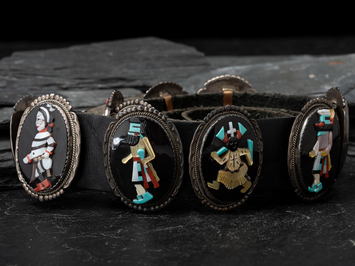 Mosaic Inlay Katsina Concha Belt