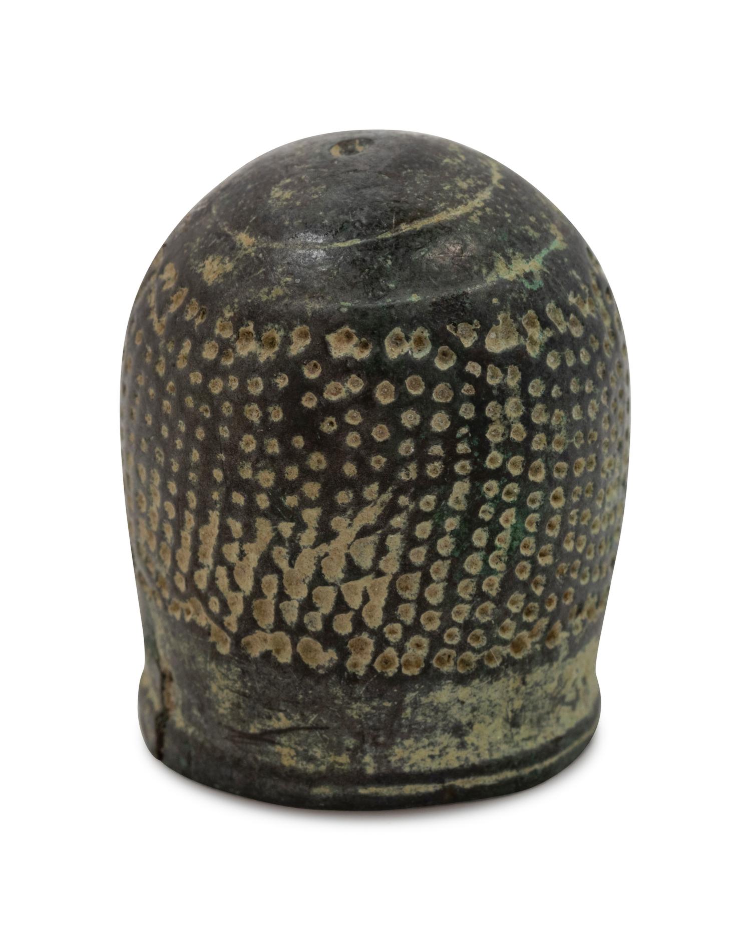 A Roman Bronze Thimble