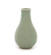 A Small Chinese Celadon Glazed Porcelain Vase Height 4 1/4 inches. — 18TH/19TH CENTURY