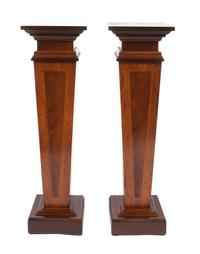 A Pair of George III Style Urn Stands Height 39 1/4 inches.