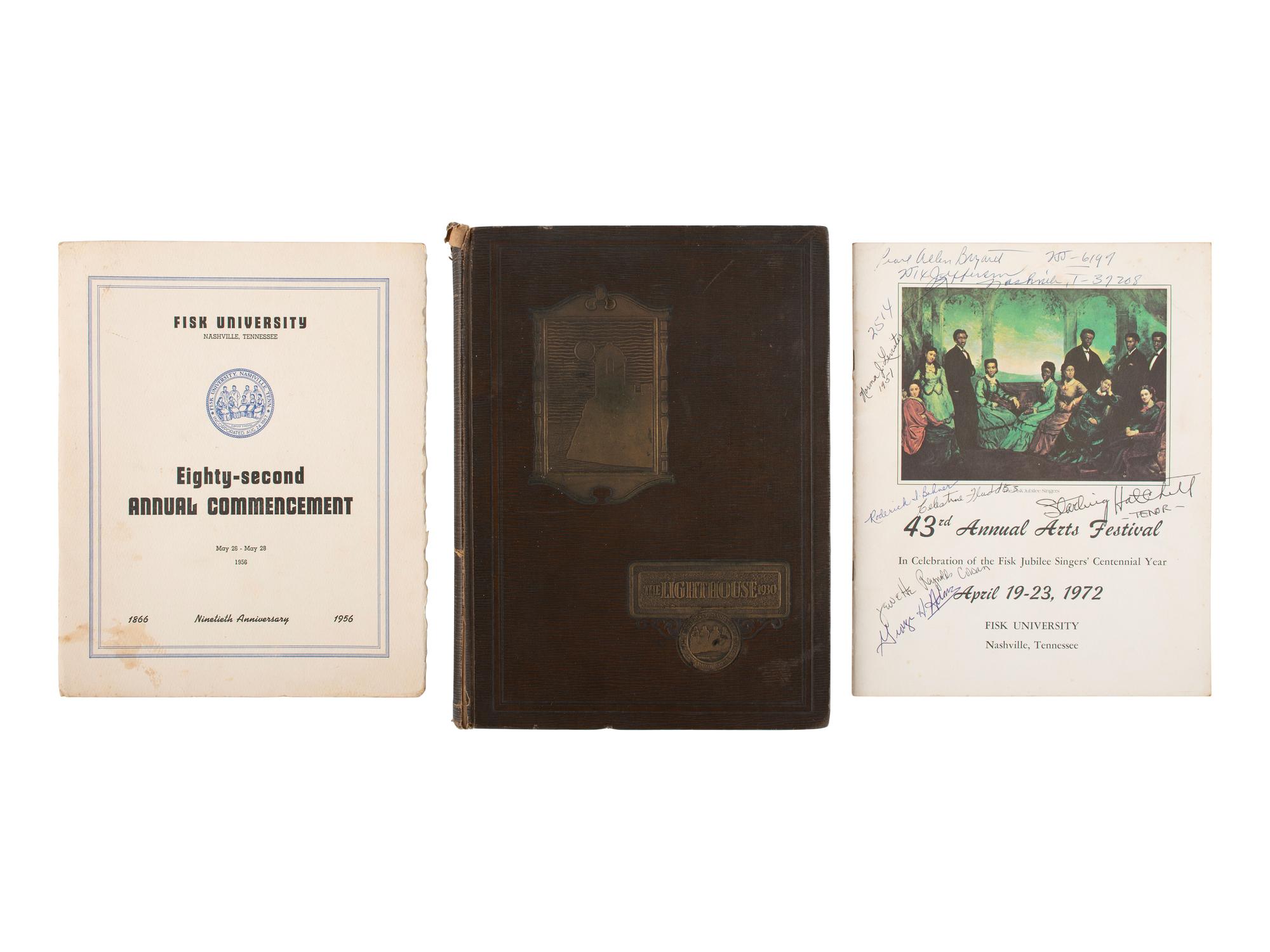 [African-Americana] Programs, Directories, and Yearbook from Fisk University and Miles College