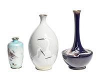 Three Japanese Cloisonné Vases