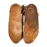 Cheyenne Beaded Hide Moccasins, with Dragonflies