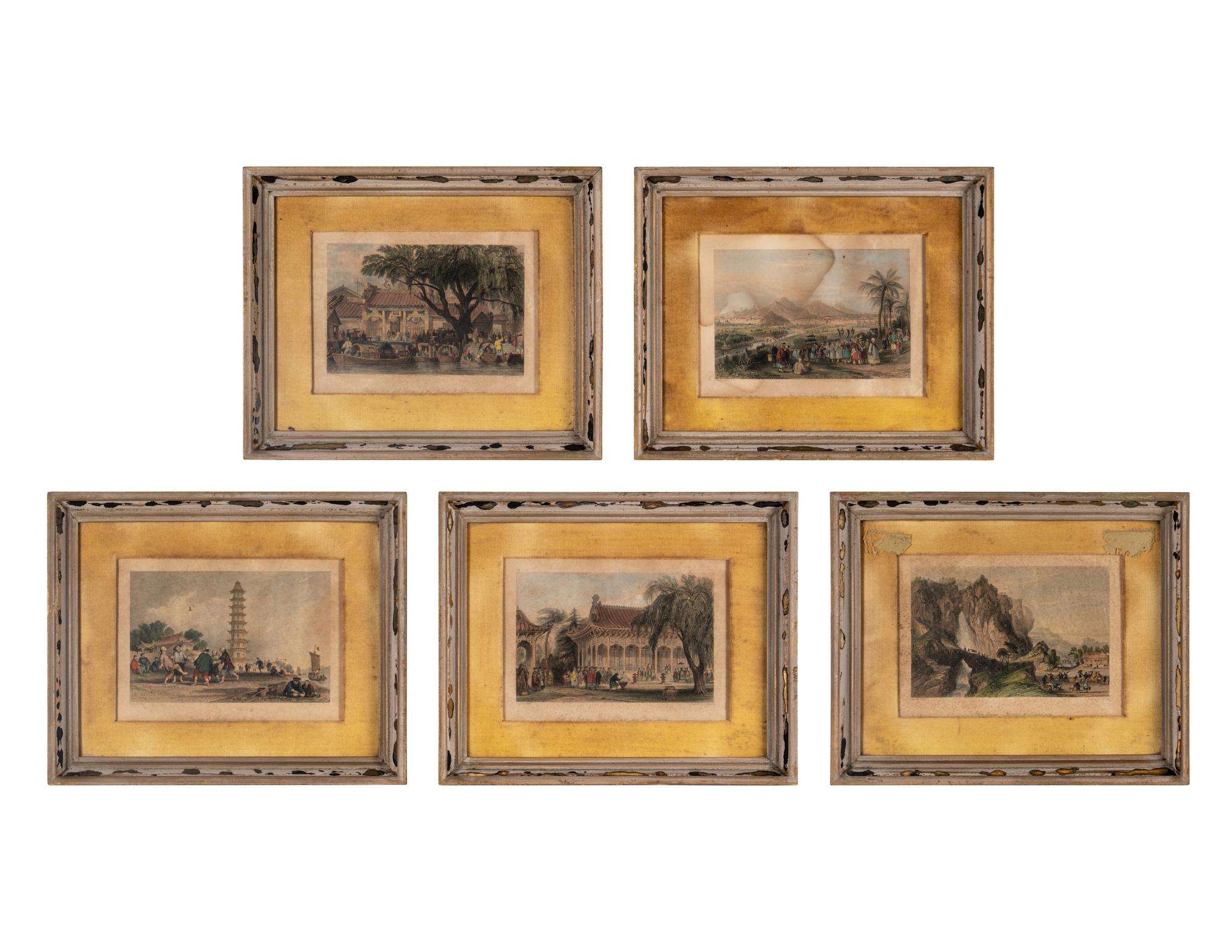 Five Etchings Depicting Life in China