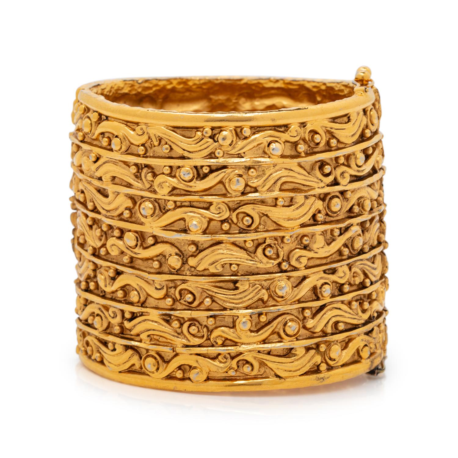 Chanel, Gilt Scrollwork Cuff