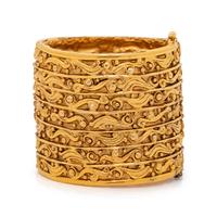 Chanel, Gilt Scrollwork Cuff