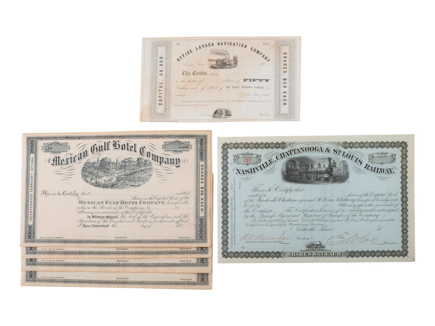 [TRANSPORTATION]. Ephemera associated with various forms of transportation.
