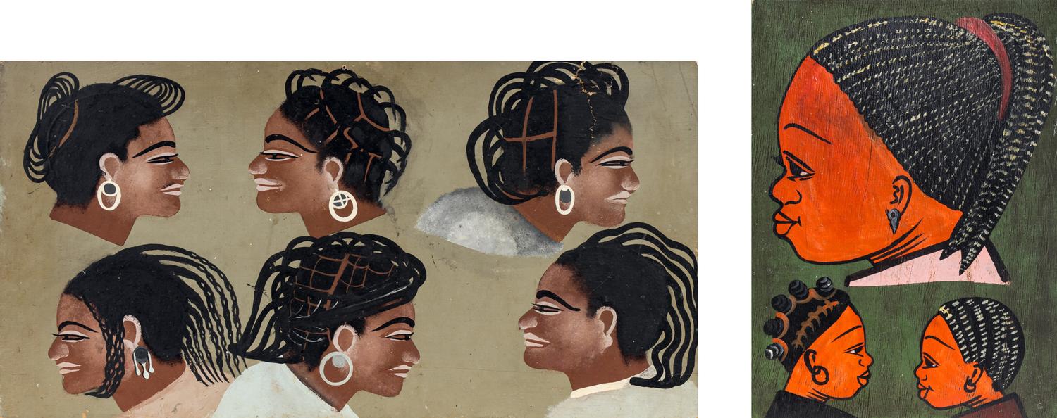 West African Hair Salon Signs (two works)