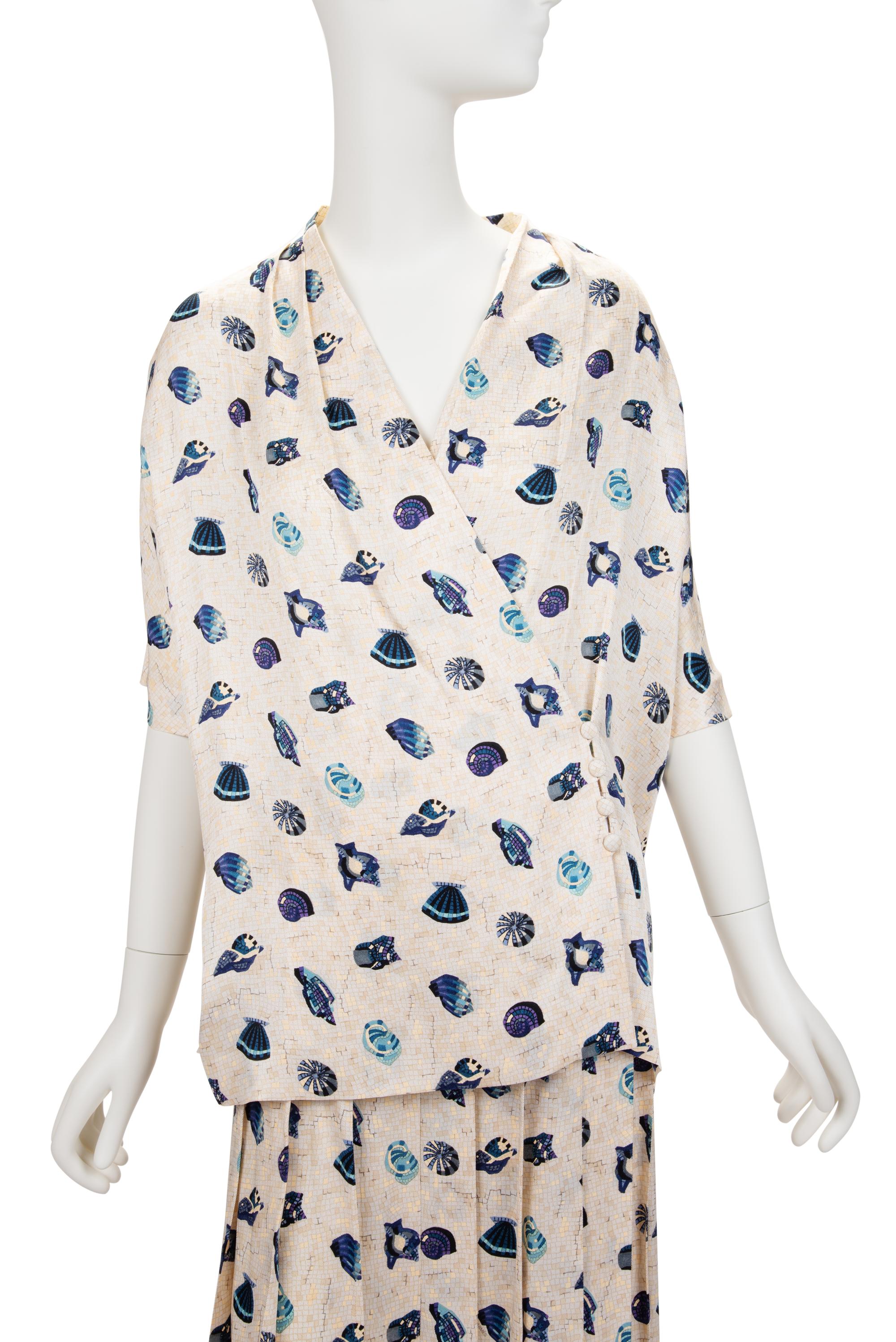 Hermès Three-Piece Silk Ensemble, 1980s