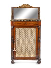 A Regency Style Brass-Mounted Rosewood Chiffonier