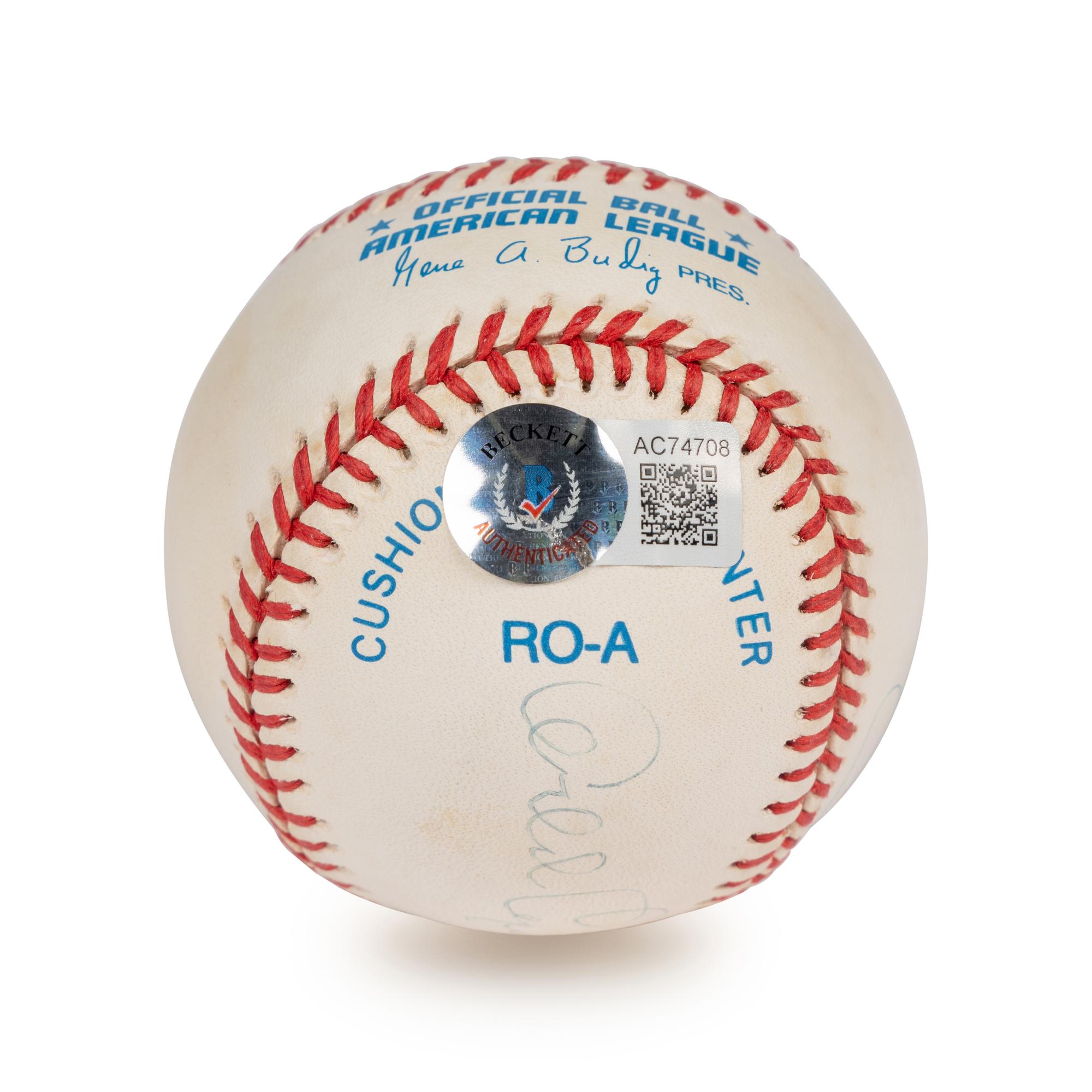 A Nolan Ryan, George Brett, Robin Yount and Orlando Cepeda 1999 Hall of Fame Signed Autograph Baseball (Beckett Authentication Services Letter)
