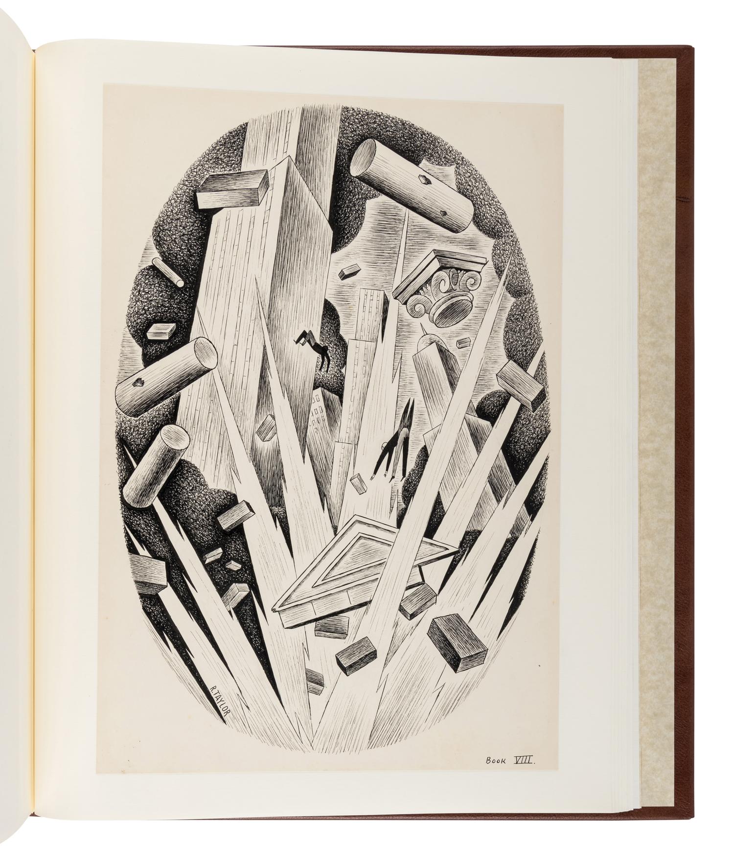 [LIMITED EDITIONS CLUB] -- [FRANCE, Anatole. Penguin Island .] TAYLOR, Richard (1902-1970). Cover title: "Set of Complete Illustrations for 'Penguin Island.' By Anatole France. Entered in the Limited Editions Contest by Richard Taylor." [New York, ca 1932-1933].