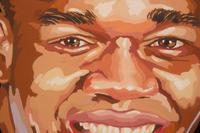 A 1996 Dick Perez Original Frank Thomas Donruss Diamond Kings Artwork,