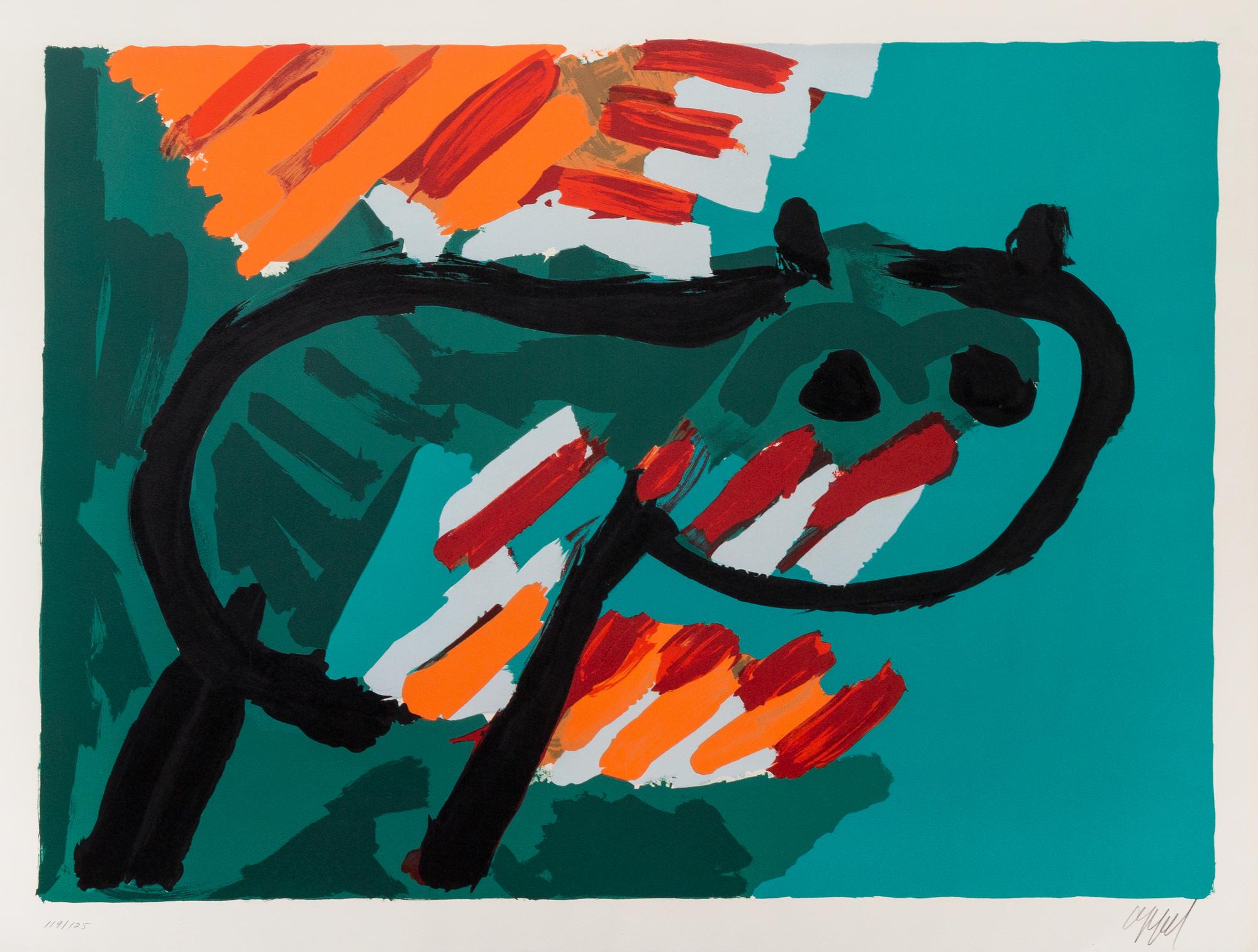 Karel Appel, (Dutch, 1921-2006), Cats, 1978 (complete portfolio of 17 lithographs with case)
