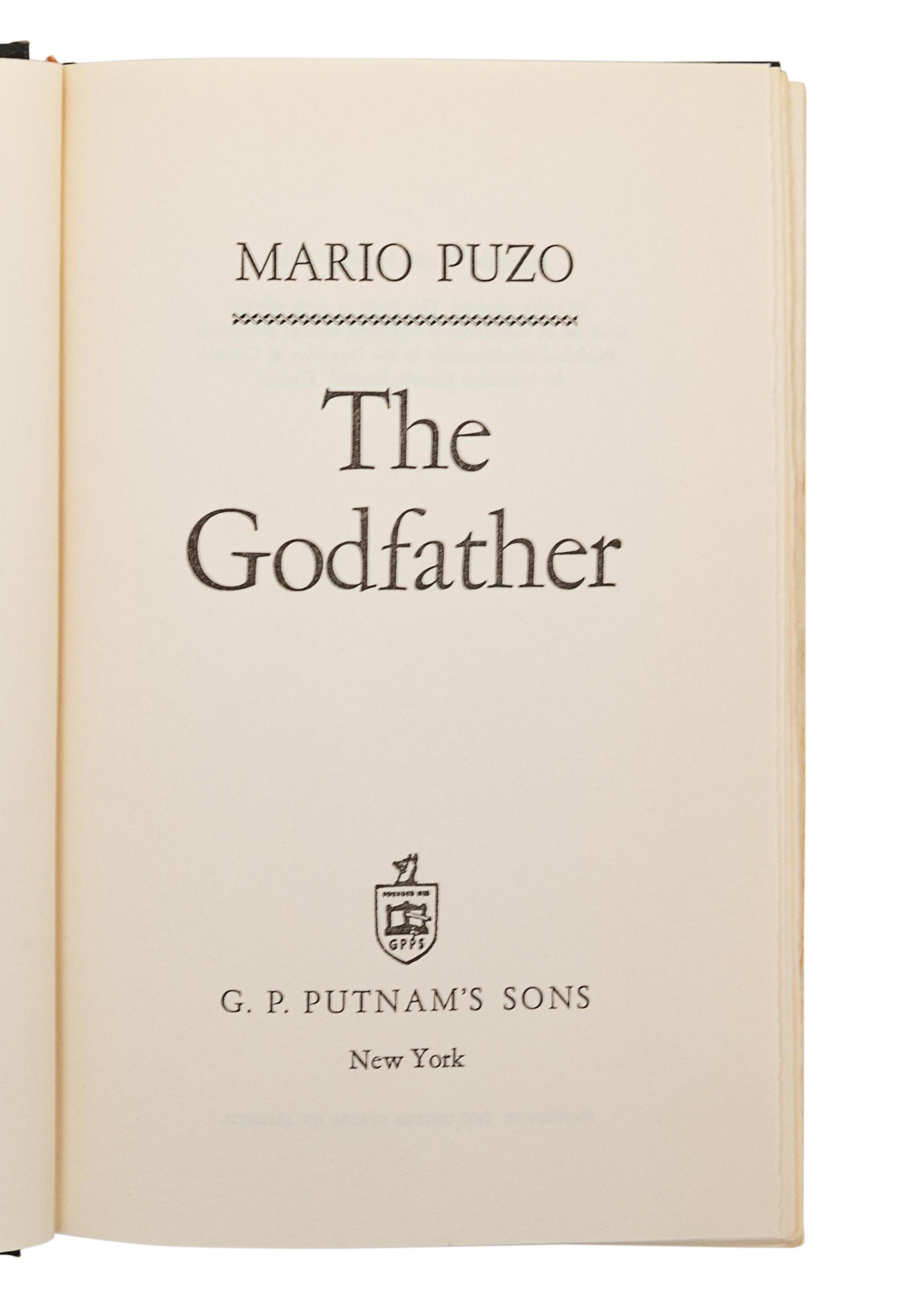 PUZO, Mario (1920-1999). The Godfather. New York: G. P. Putnam's Sons, 1969.