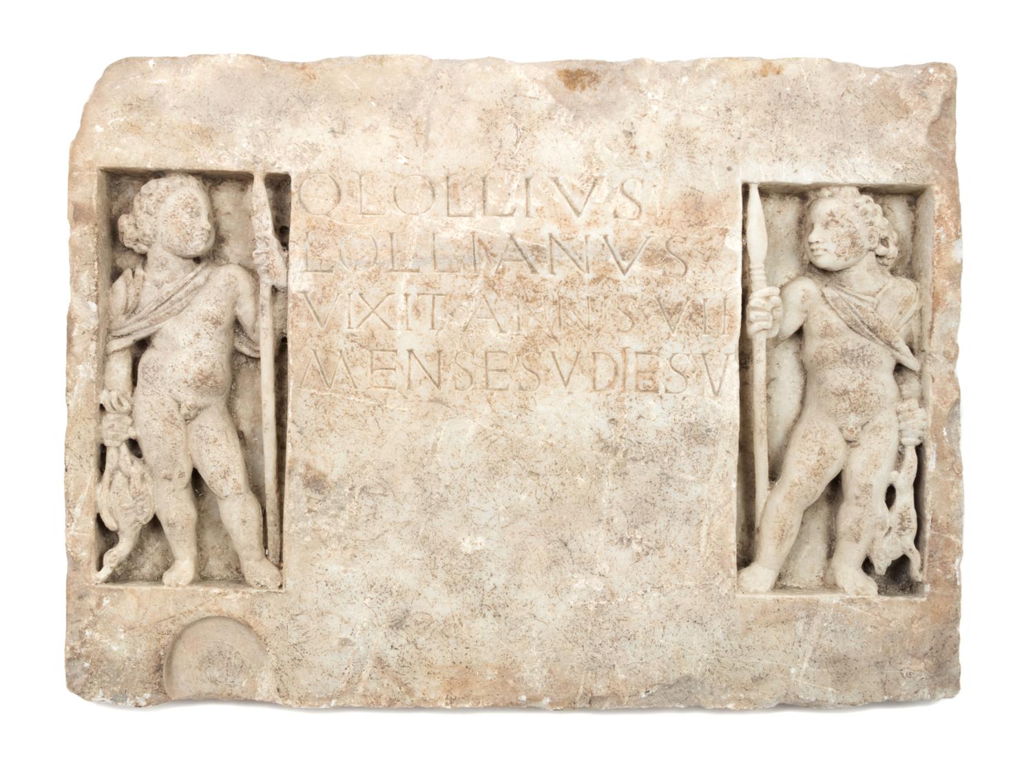 A Roman Marble Funerary Relief — CIRCA 1ST-EARLY 2ND CENTURY C.E.
