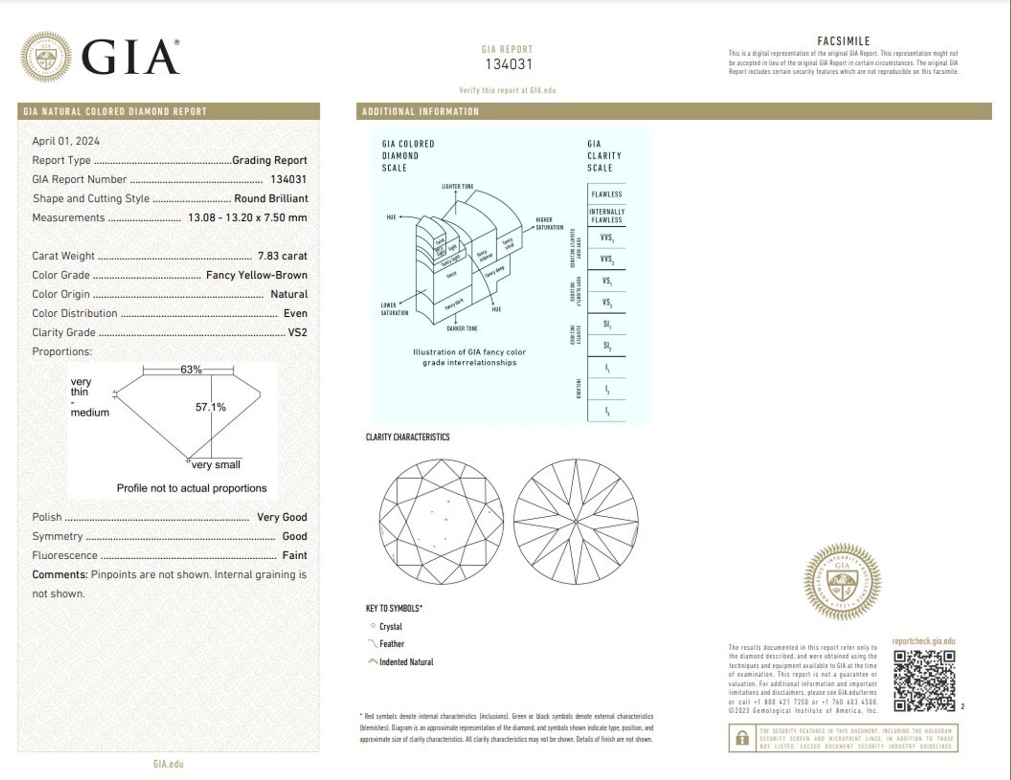 FANCY YELLOW-BROWN DIAMOND RING