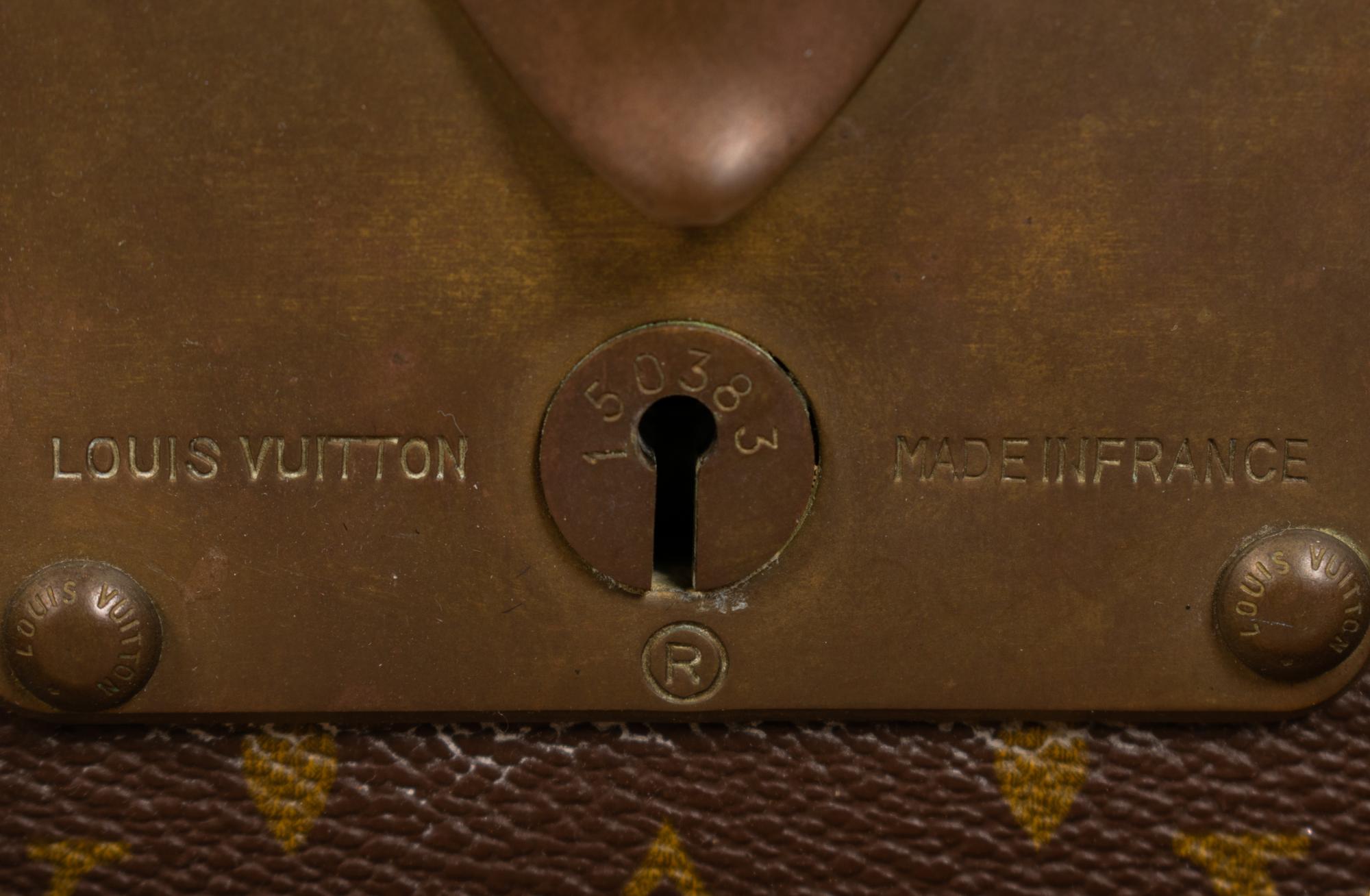 Louis Vuitton Alzer 80 Hard Side Suitcase in Monogram Canvas, Mid 20th Century