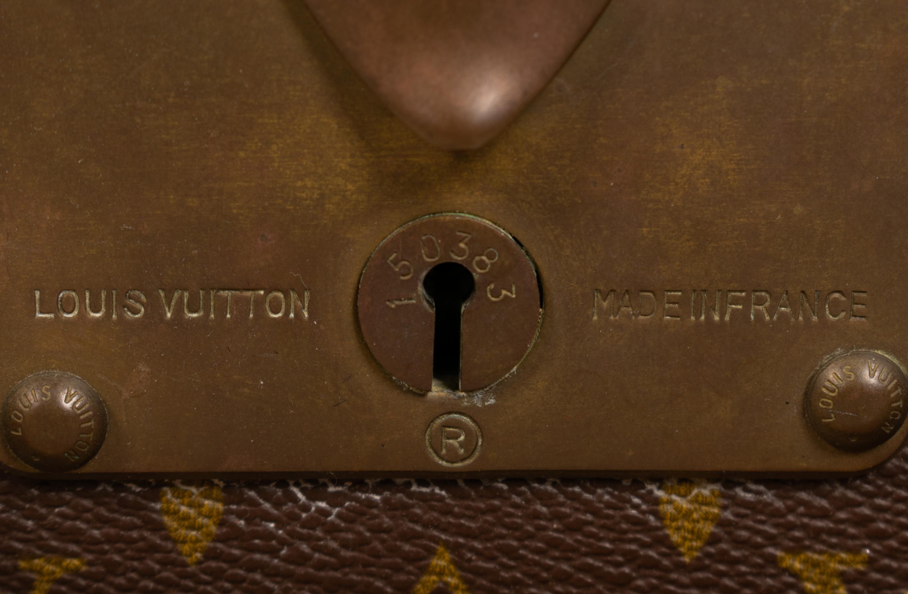 Louis Vuitton Alzer 80 Hard Side Suitcase in Monogram Canvas, Mid 20th Century